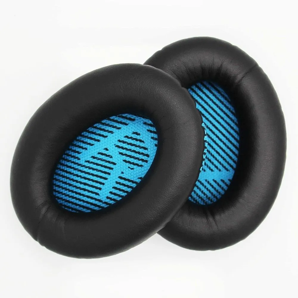 1 Pair BOSE QC15 / QC25 / QC35 JZF-236 leather ear pads - Blue