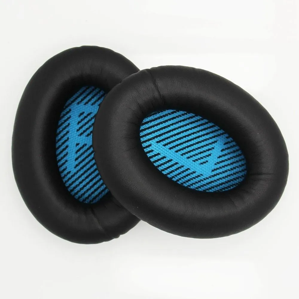 1 Pair BOSE QC15 / QC25 / QC35 JZF-236 leather ear pads - Blue