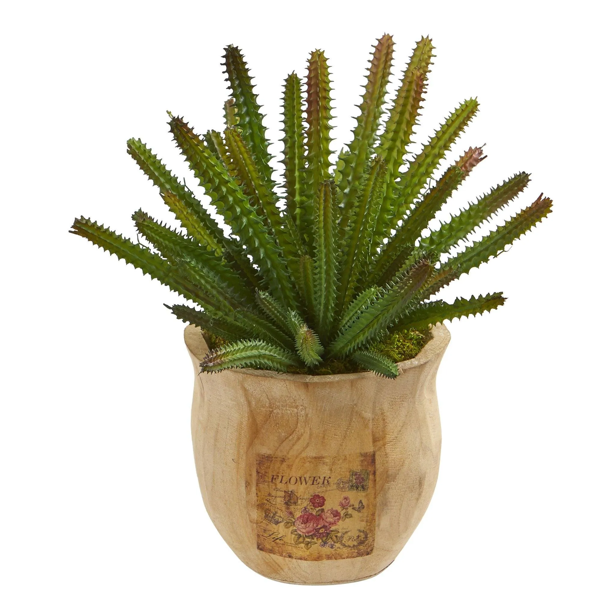 10” Cactus Succulent Artificial Plant in Decorative Planter