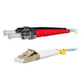 10 Gigabit Aqua LC/ST OM3 Multimode Duplex Fiber Optic Cable, 50/125, 15 meter (49.2 foot)