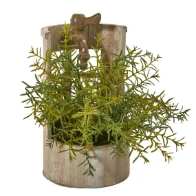 12” Rosemary Artificial Plant in Faucet Planter