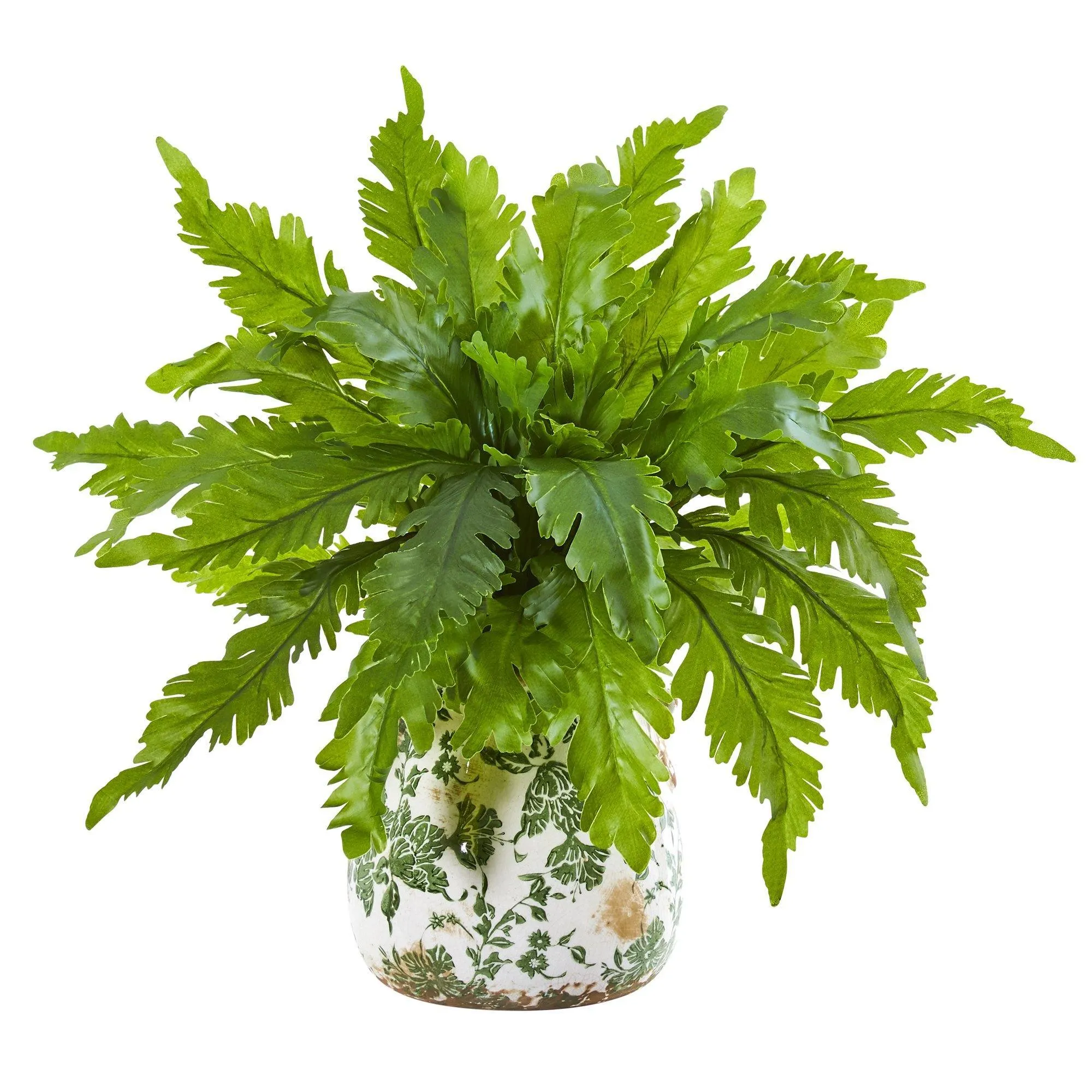 13” Fern Artificial Plant in Floral Vase