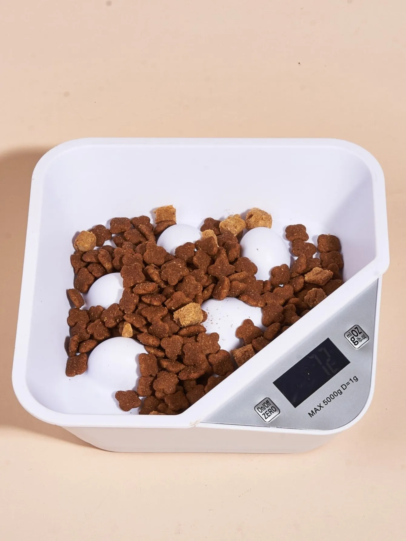 1pc Digital Scale Pet Slow Feeding Bowl