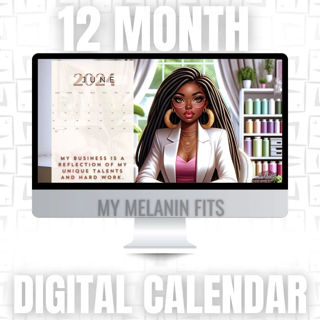 2024 Dope Black Creative Desktop Calendar