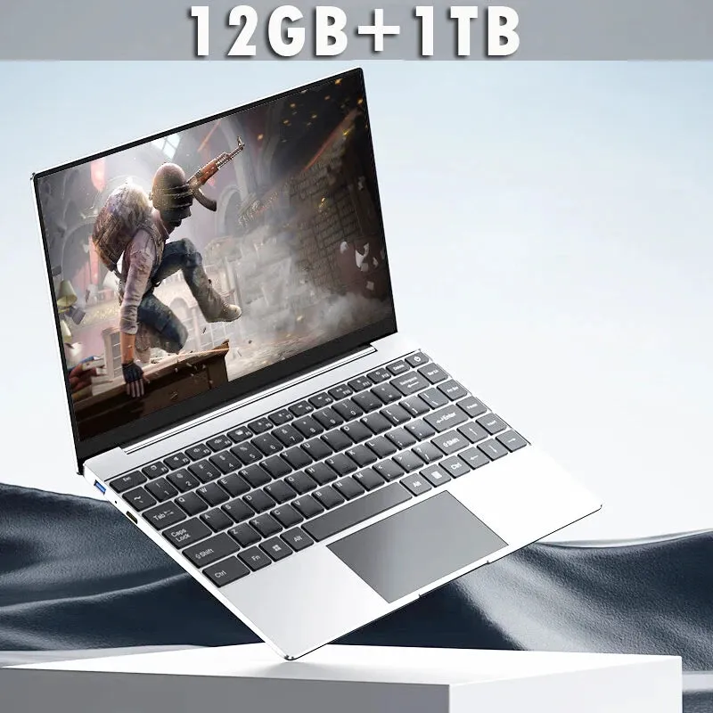 2024 Laptop Computer Windows 11 Notebook 14.1 Inch Intel Celeron J4025 12GB 512GB 1920*1080 Resolution Office Study PC computer