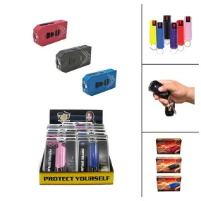 24 Units Jolt 4-N-1 Charger Stun Gun and Key-Chain Pepper Spray Bundled