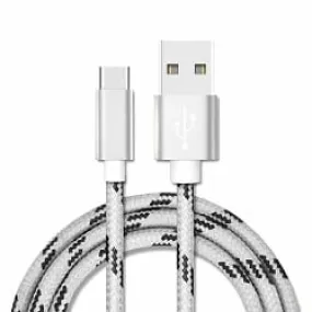 2M Fast Charging USB Type C Cable For Samsung Galaxy S series A series Note Tab LG Huawei HTC Google Pixel Android –White