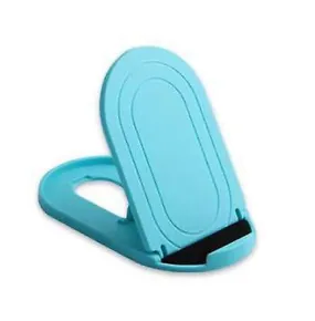 2Pcs blue Portable oval mobile phone stand, foldable desktop lazy stand AZ11786