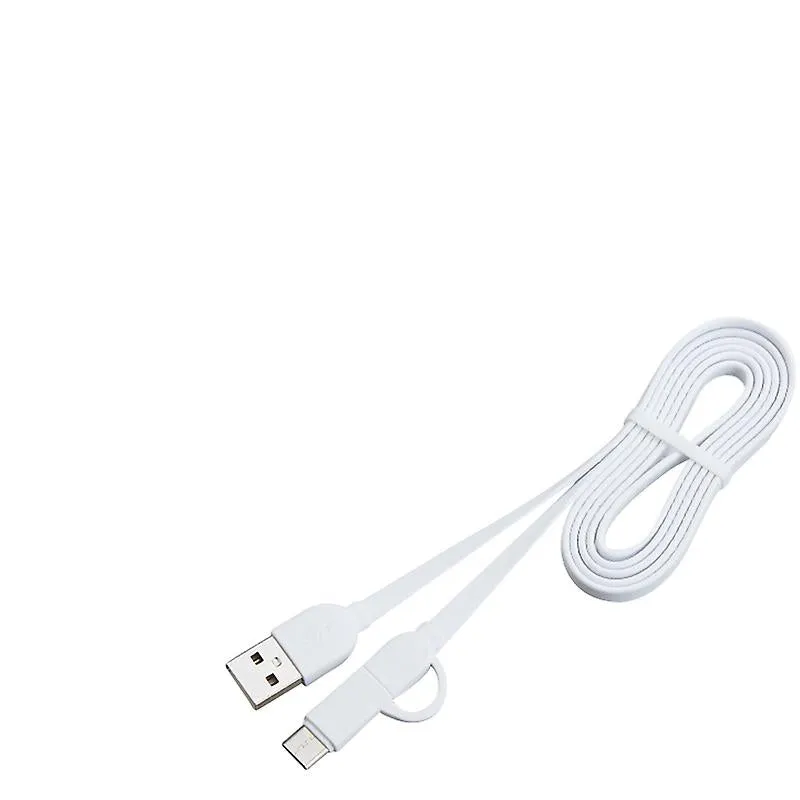 2Pcs white USB Sync/Charging Cable MFi USB Micro & Type-C AZ21947