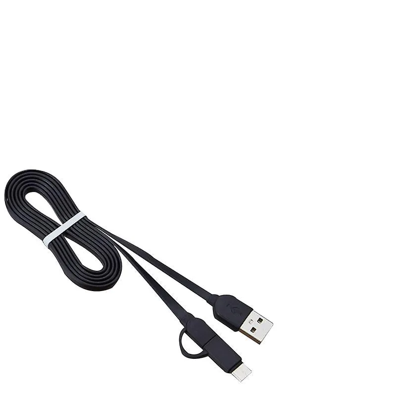 2Pcs white USB Sync/Charging Cable MFi USB Micro & Type-C AZ21947