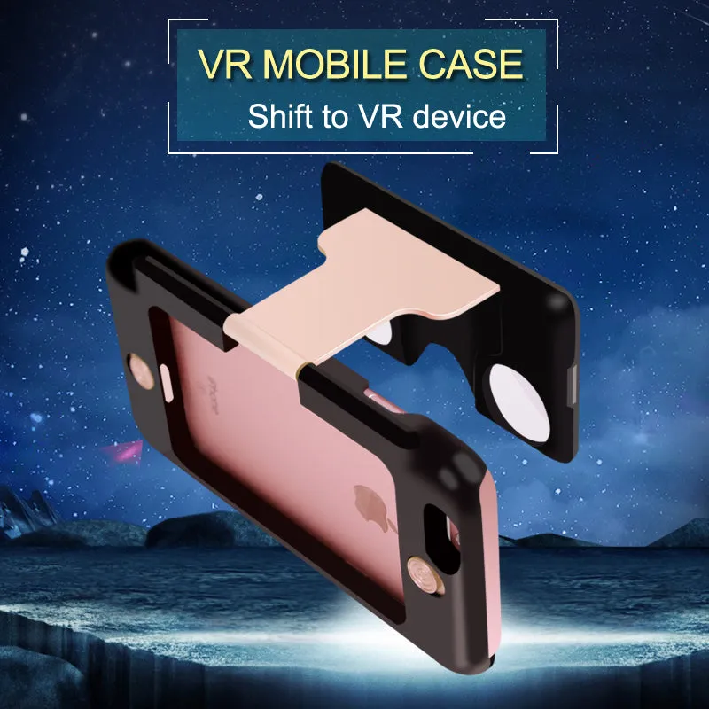 3D VR Glasses Mobile Phone Case Hybrid ABS PC Virtual Reality 3D Glasses Lens Cover for iPhone 6/6s/6 plus/6s Plus Hot Sale