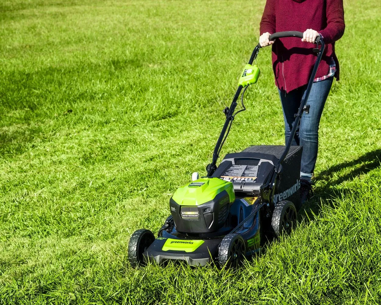 40V 20" Cordless Battery BL Push Mower & 500CFM Blower Combo Kit w/ 4.0Ah USB Battery Kit