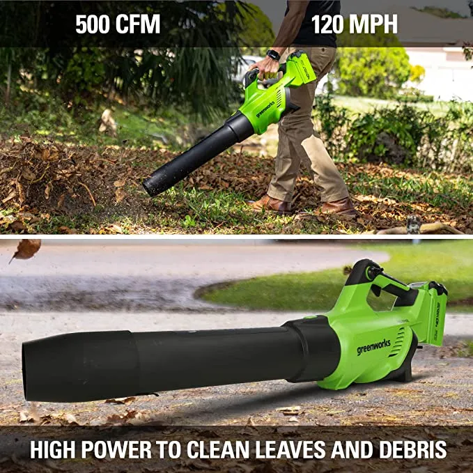 40V 20" Cordless Battery BL Push Mower & 500CFM Blower Combo Kit w/ 4.0Ah USB Battery Kit