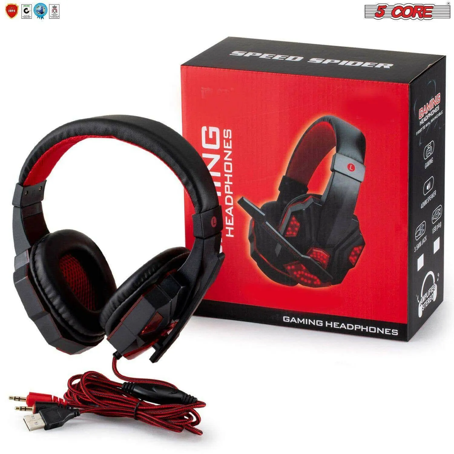 5 CORE Gaming Headset for PS4 PC One PS5 Console Controller, Noise