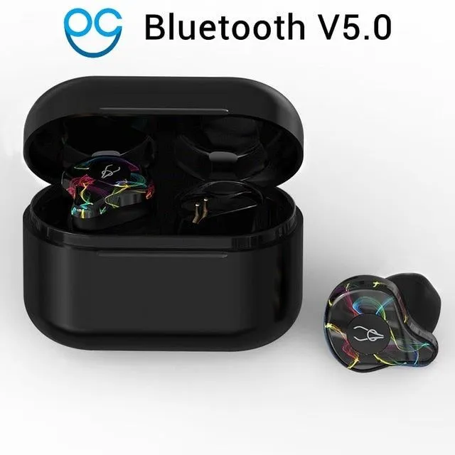 5.0 Bluetooth Earphone True Wireless - 3D Sport Headphones Waterproof Stereo Earbuds With Microphone