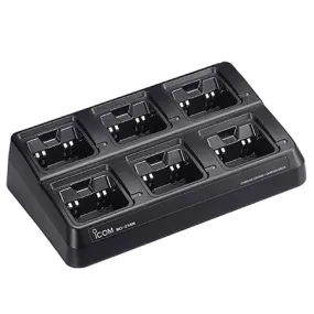 6-Bay Desktop Charger, BC214NSAT for iCOM IC-SAT100 Radios