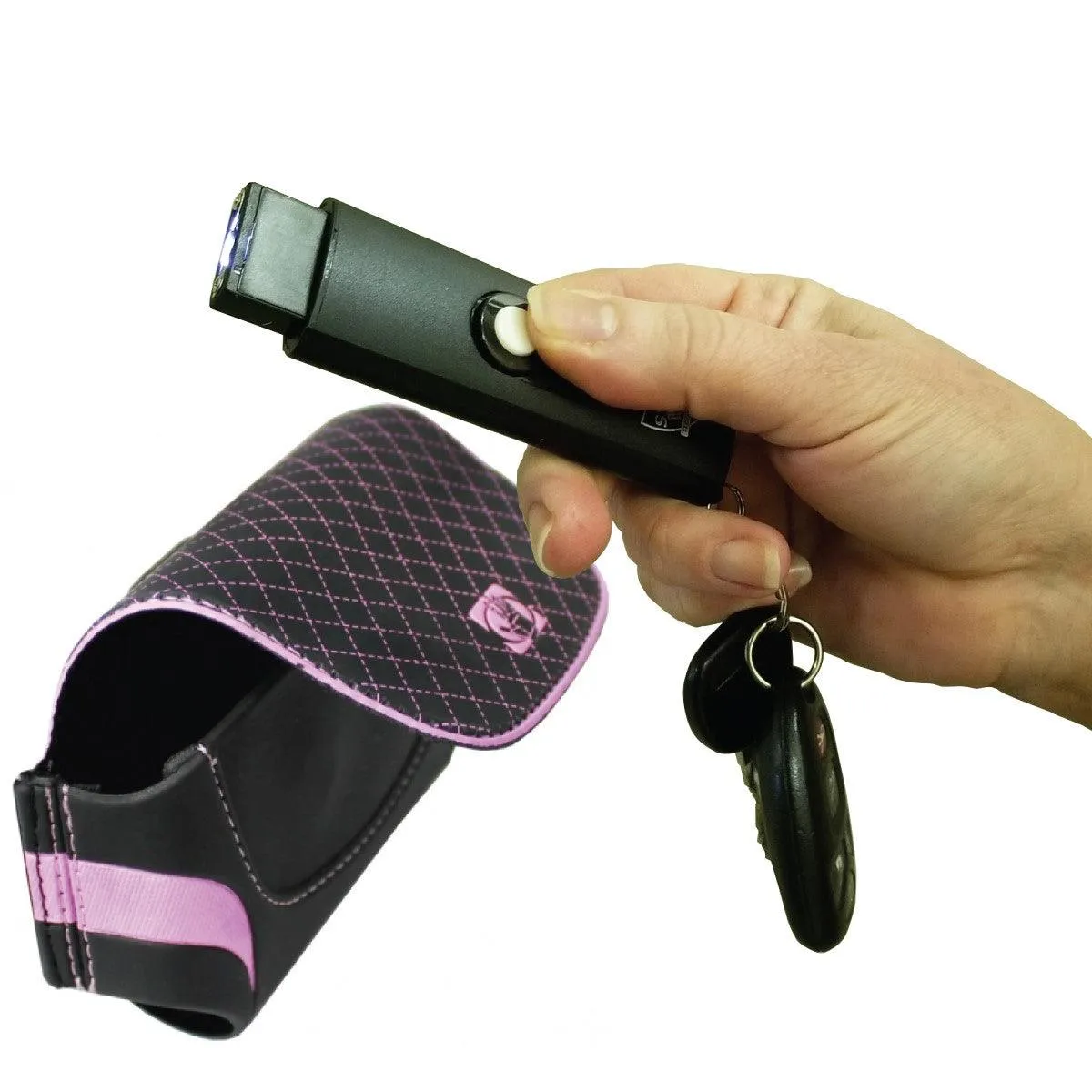 6) USB Stun Guns with Pink n Black Body-glove Optional Holster