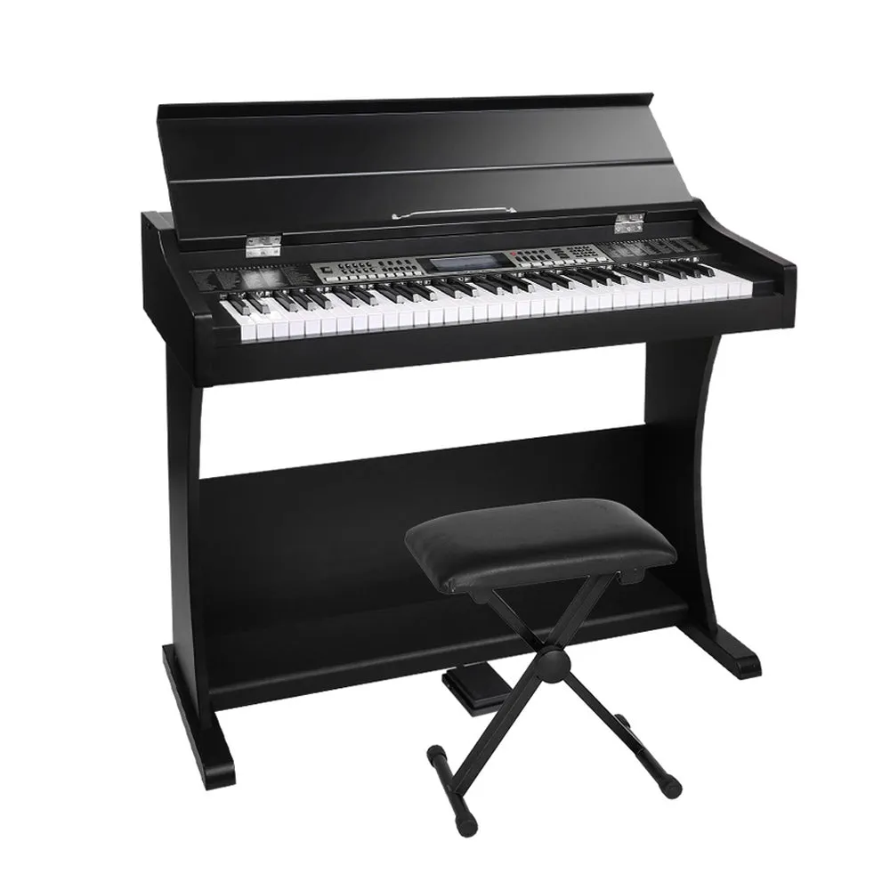 61-Key Touch-Sensitive Electronic Piano w/ Stand & Stool - Alpha