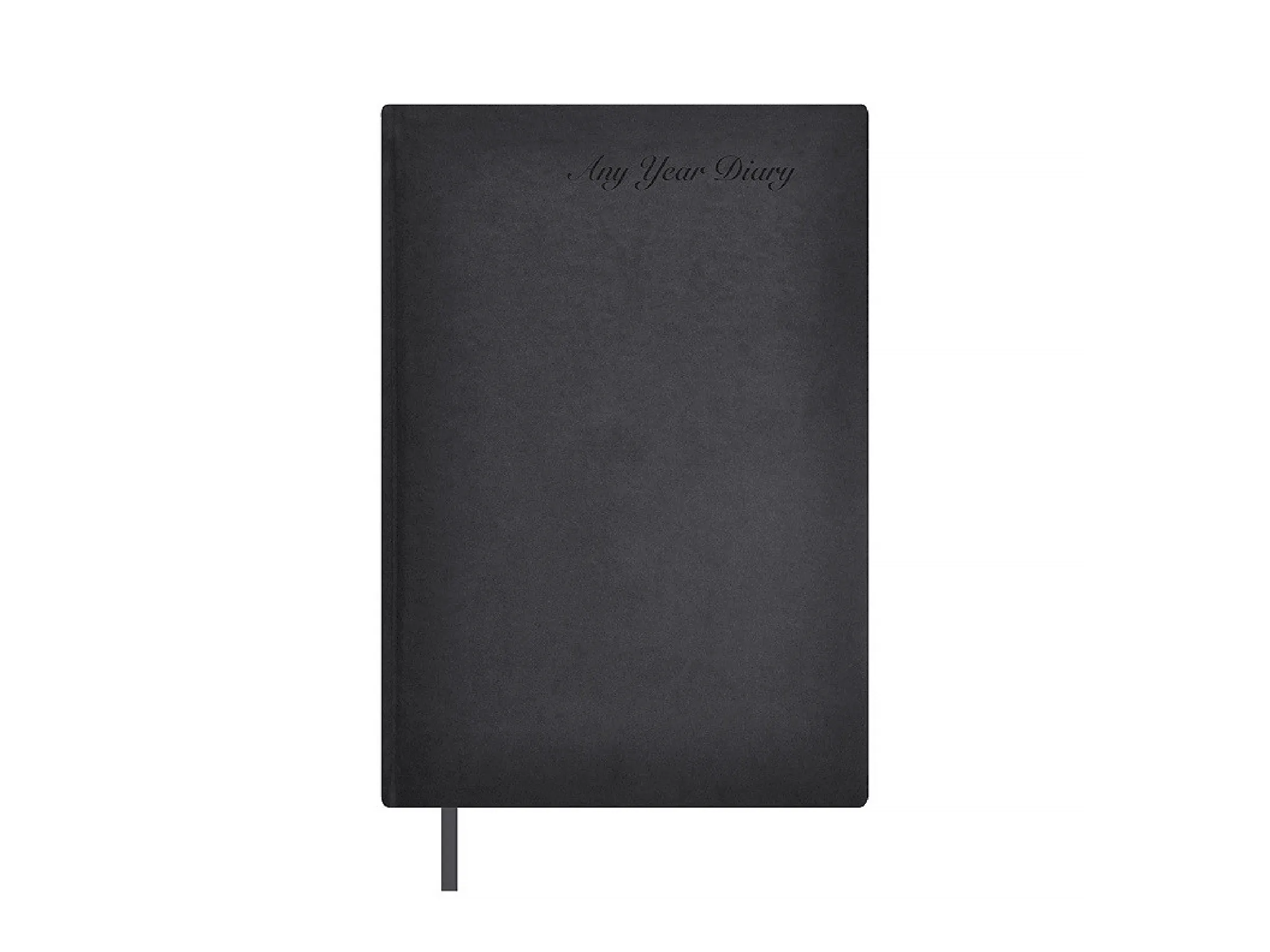 A5 Undated Any Year Diary Italian PU Material Cover, Black Colour (FSDIUD3813)