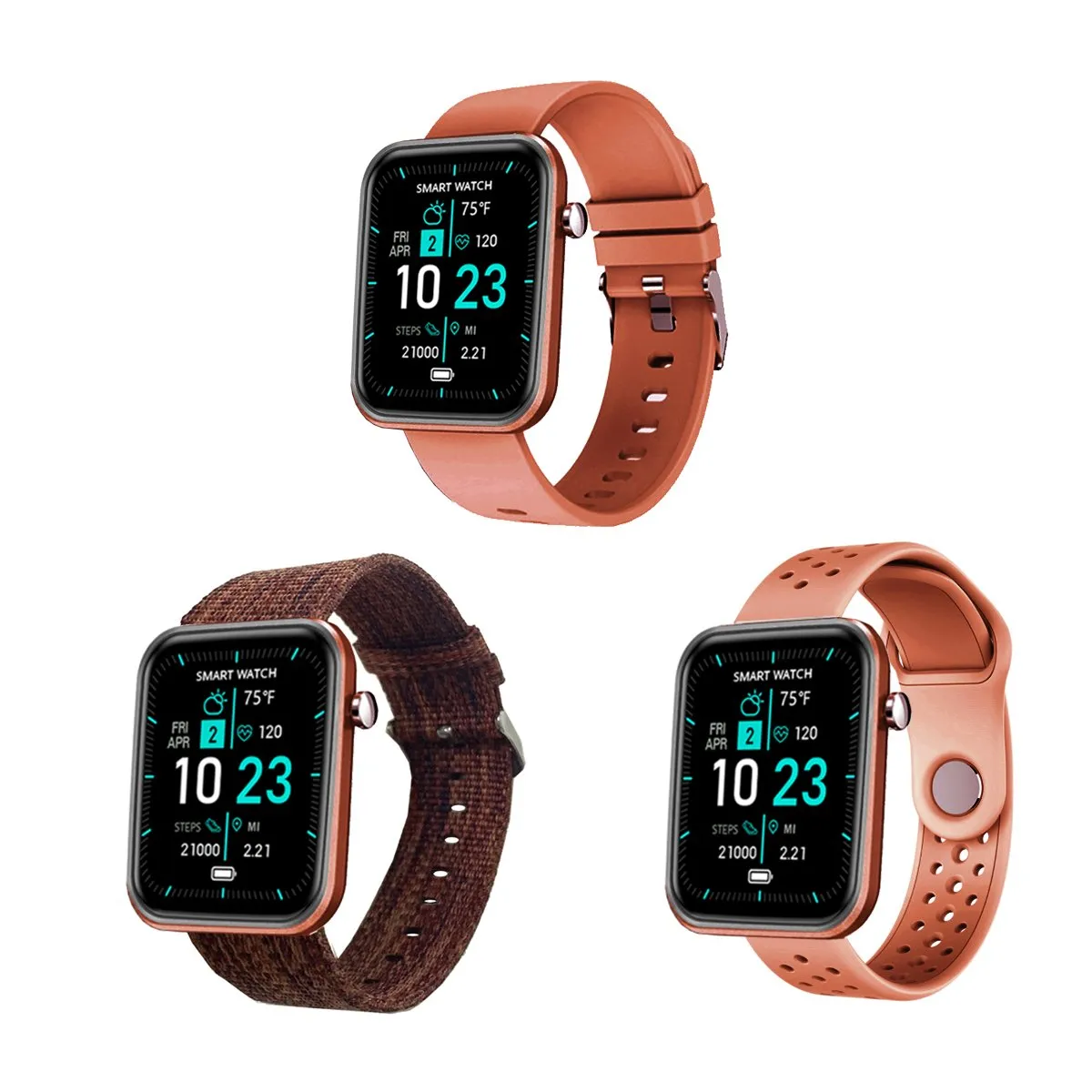 Advanced Smartwatch With Three Bands And Wellness   Activity Tracker