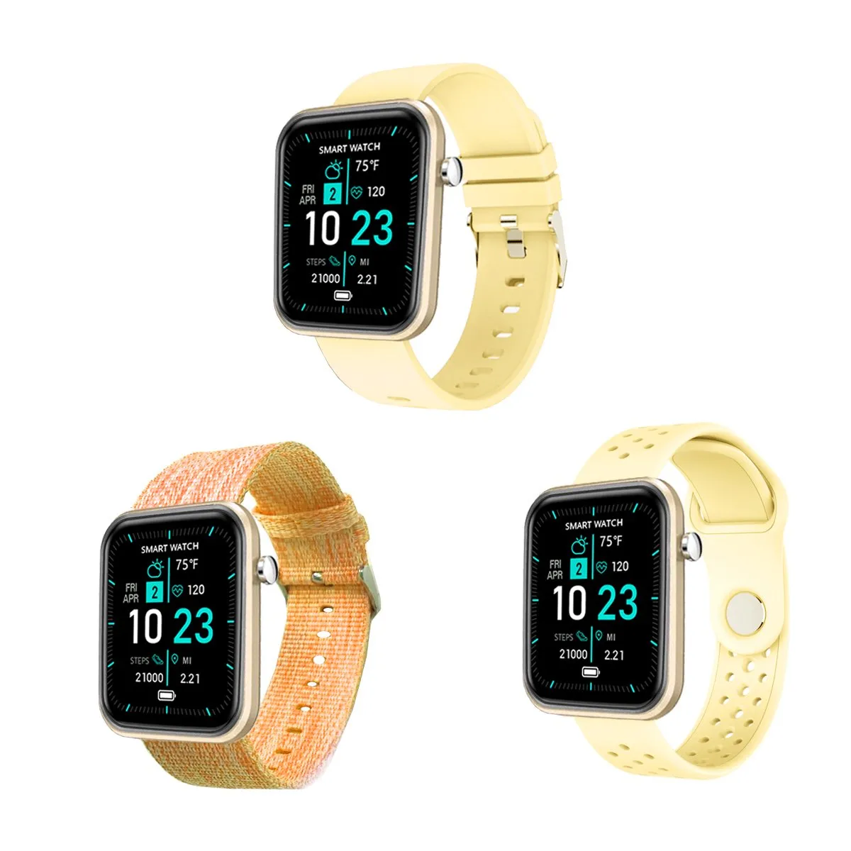 Advanced Smartwatch With Three Bands And Wellness   Activity Tracker