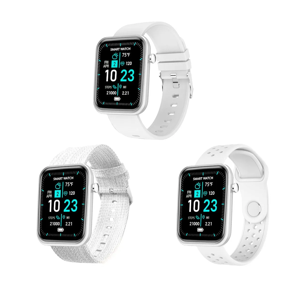 Advanced Smartwatch With Three Bands And Wellness   Activity Tracker