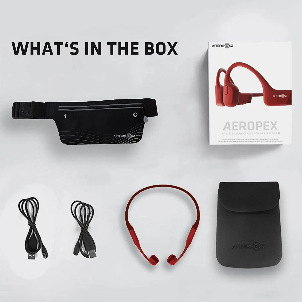 AfterShokz Aeropex Wireless Headphone in Solar Red - Waterproof Bone Conduction