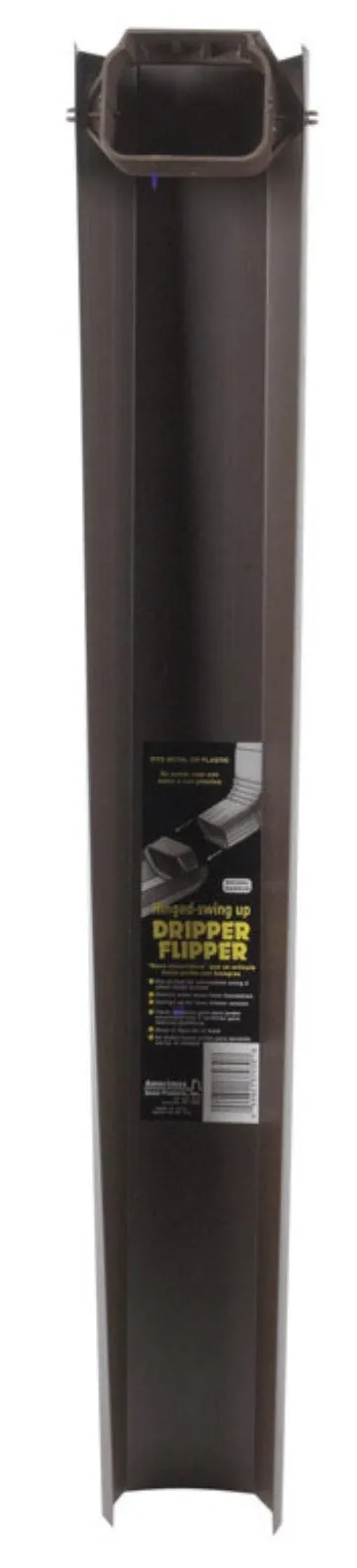 Amerimax 3703019 Brown Poly 30" Hinged Dripper Flipper Downspout Extension - Quantity of 6