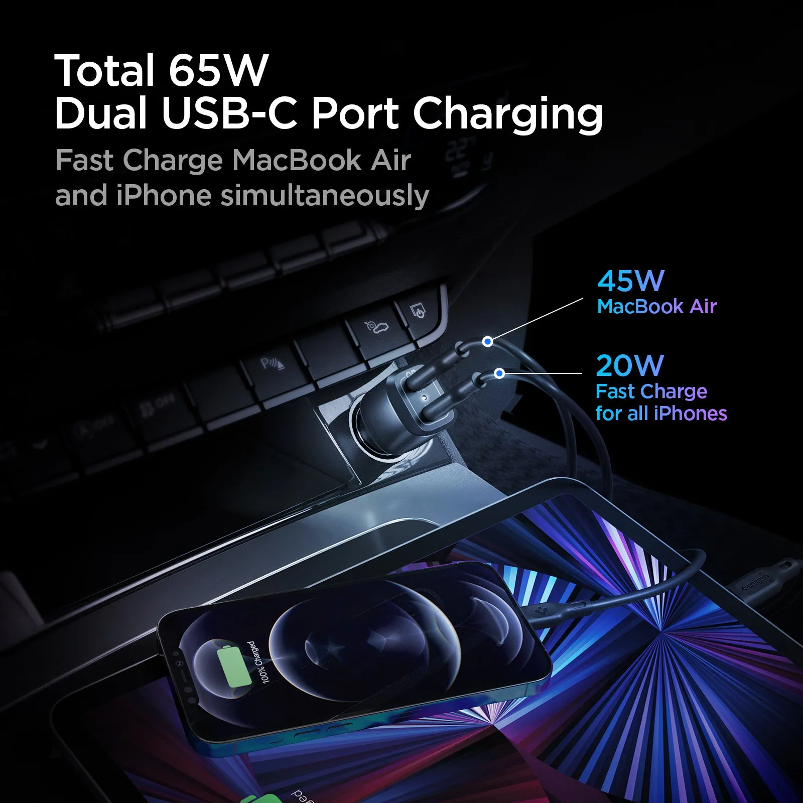 ArcStation™ Dual Port Car Charger | PC2000