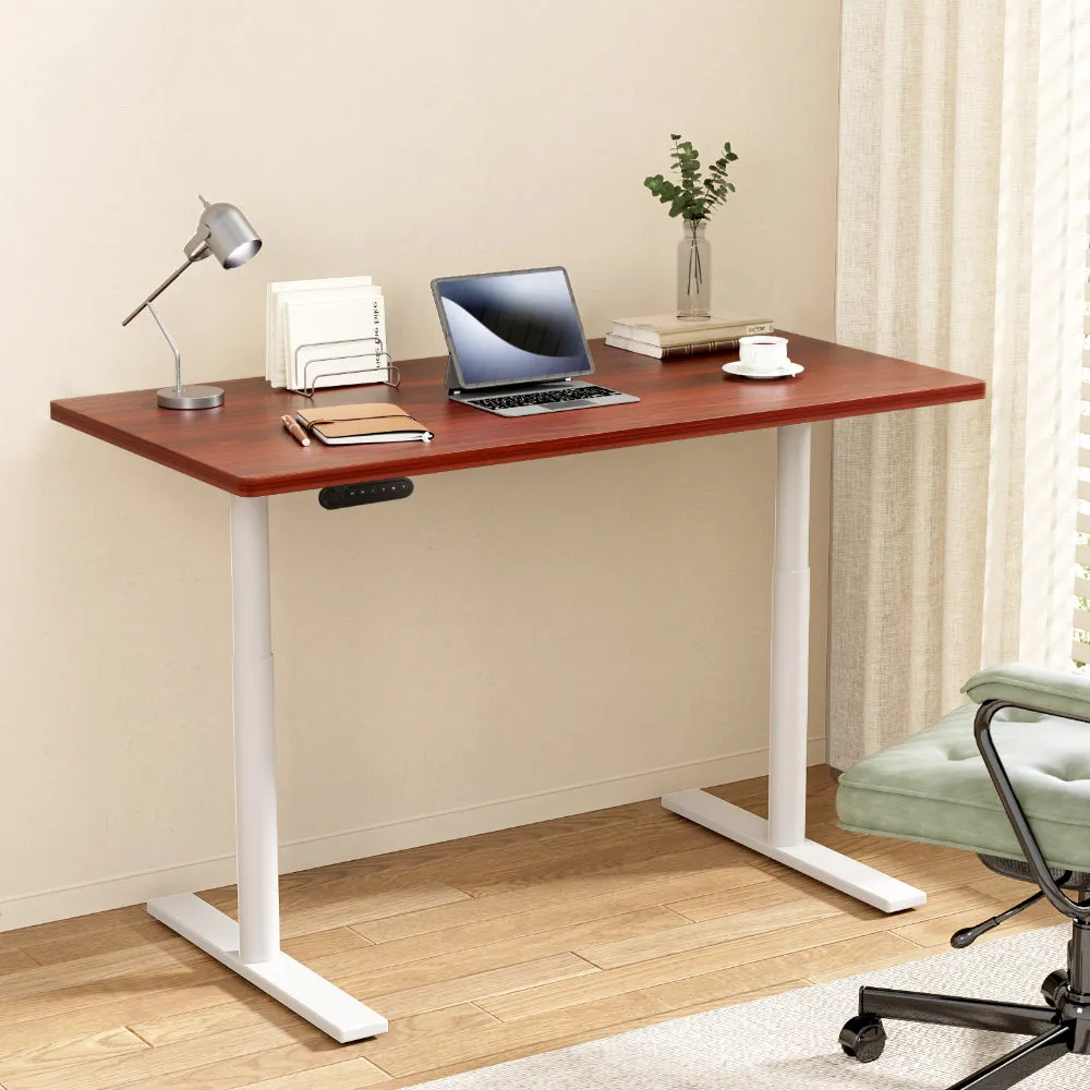 Artiss Electric Standing Desk Adjustable Sit Stand Desks White Walnut 140cm