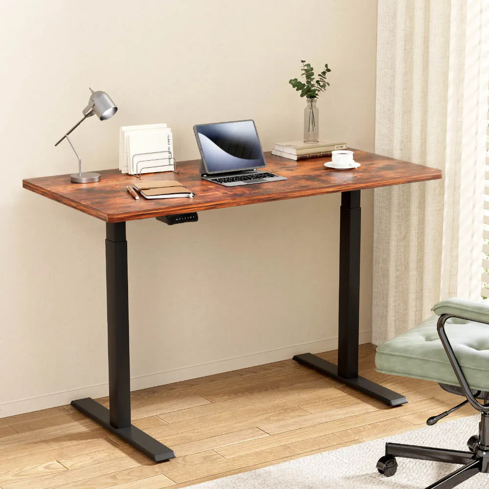 Artiss Standing Desk Electric Adjustable Sit Stand Desks Black Brown 140cm