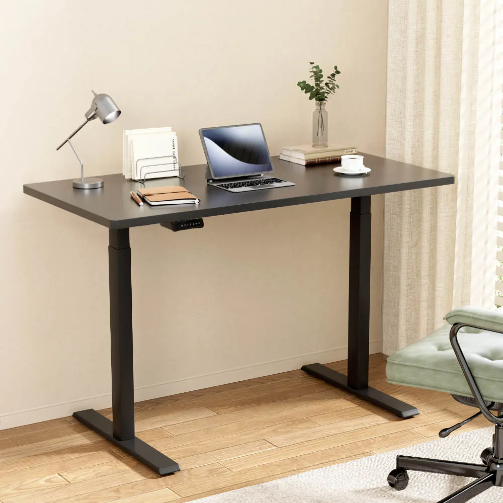 Artiss Standing Desk Electric Height Adjustable Sit Stand Desks Black 140cm