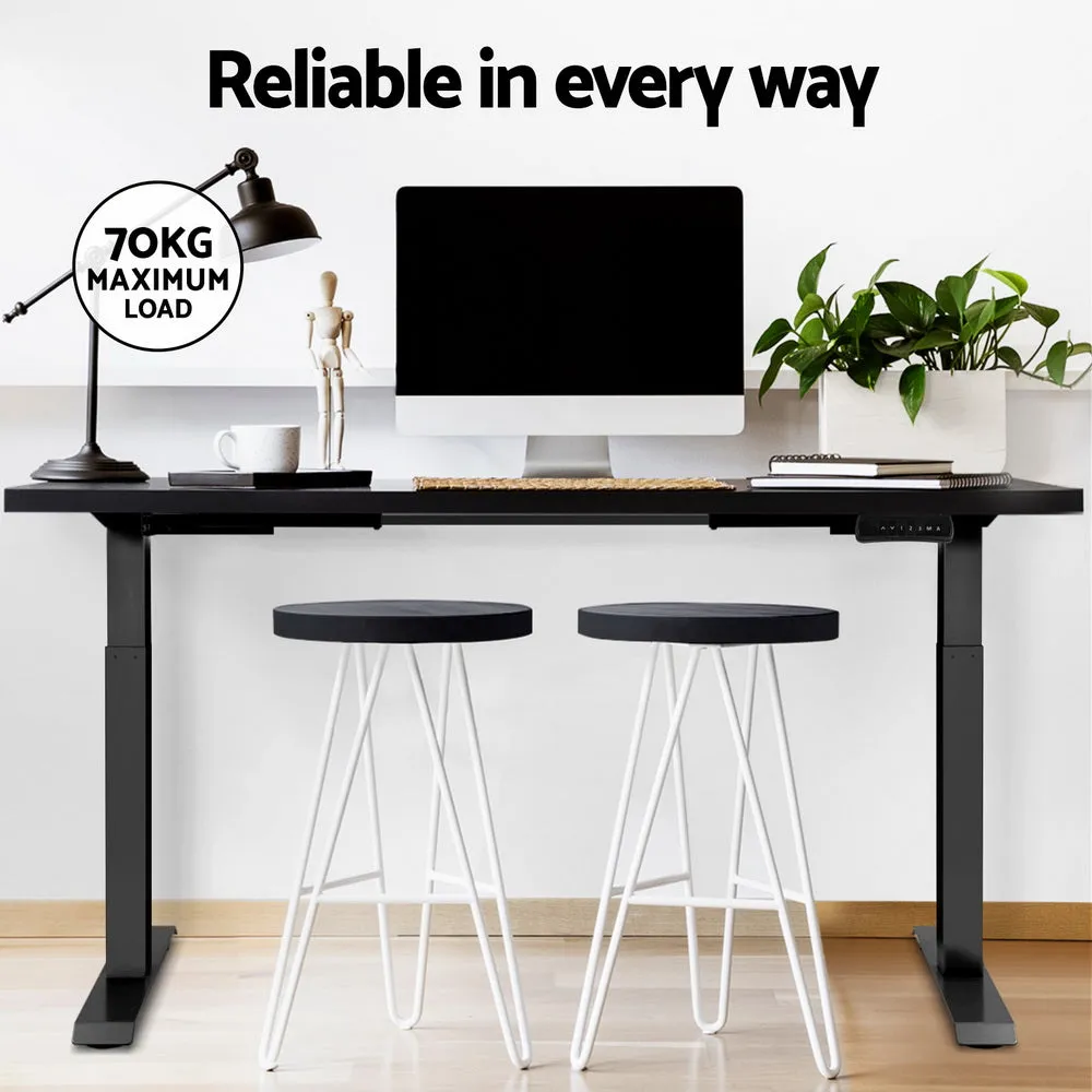 Artiss Standing Desk Electric Height Adjustable Sit Stand Desks Black 140cm