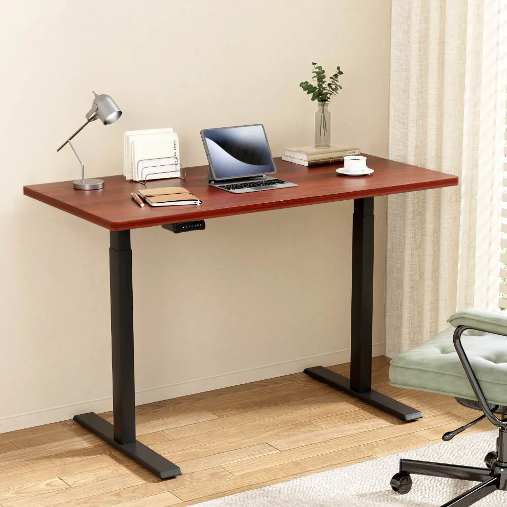 Artiss Standing Desk Electric Height Adjustable Sit Stand Desks Black Walnut