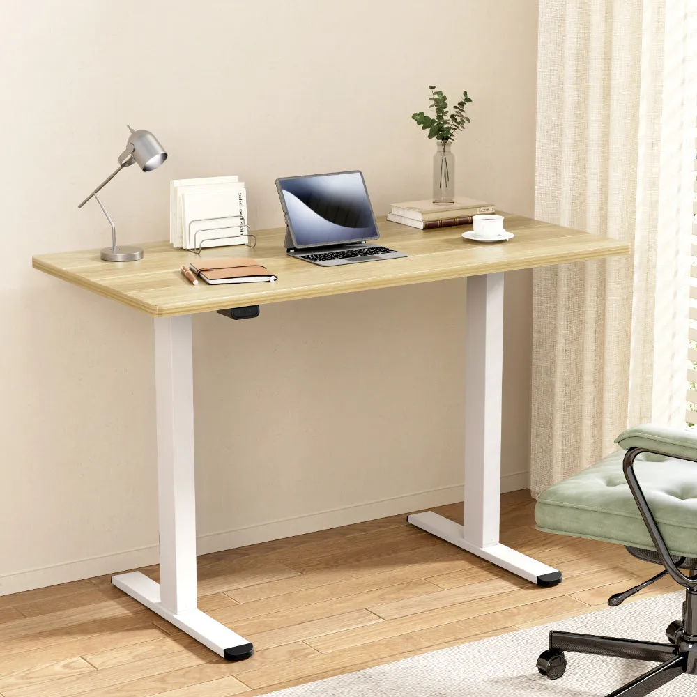 Artiss Standing Desk Electric Height Adjustable Sit Stand Desks White Oak 140cm