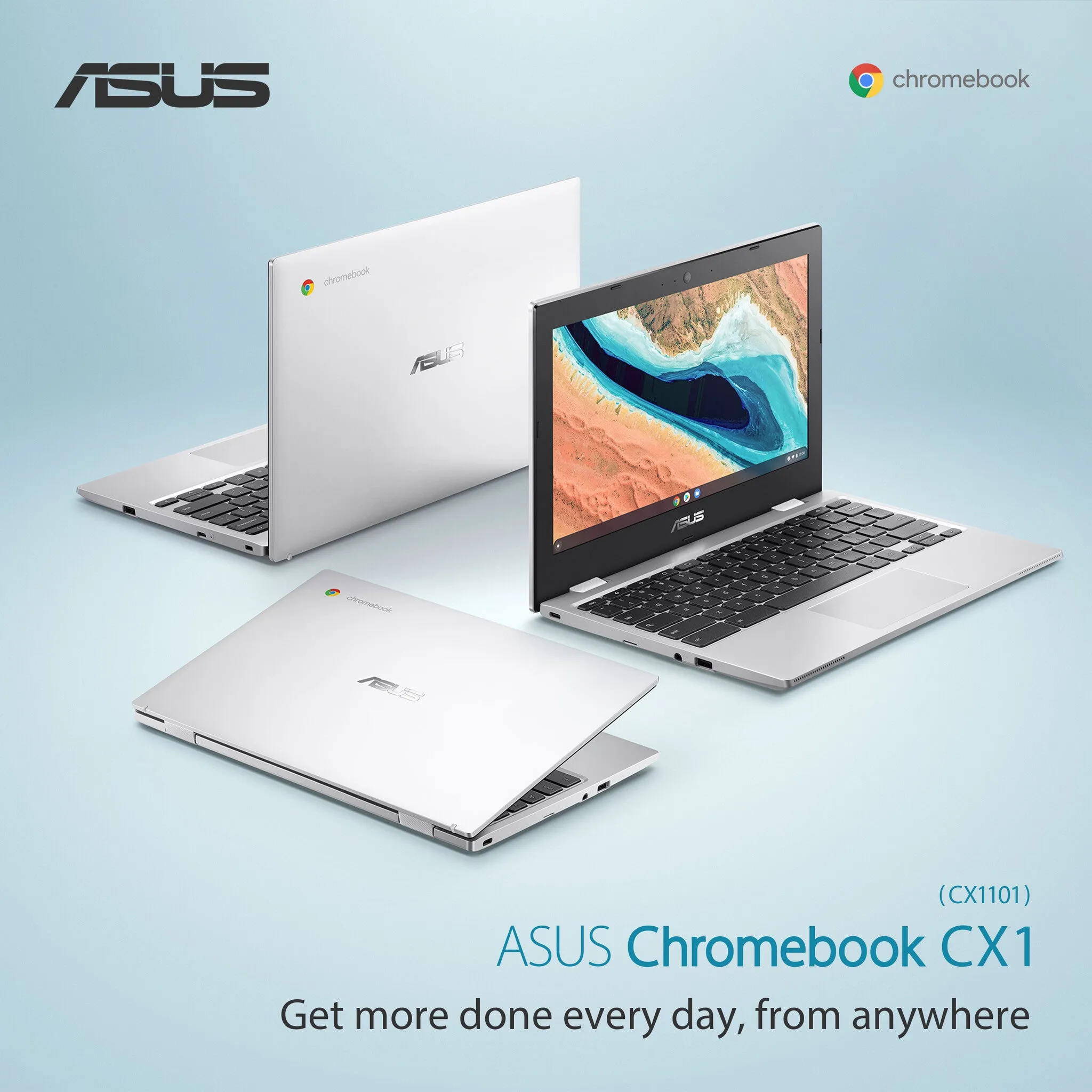 ASUS Chromebook CX1101CMA-GJ0009 29.5 cm (11.6") HD Intel® Celeron® N N4020 4 GB LPDDR4-SDRAM 64 GB eMMC Wi-Fi 5 (802.11ac) ChromeOS Silver