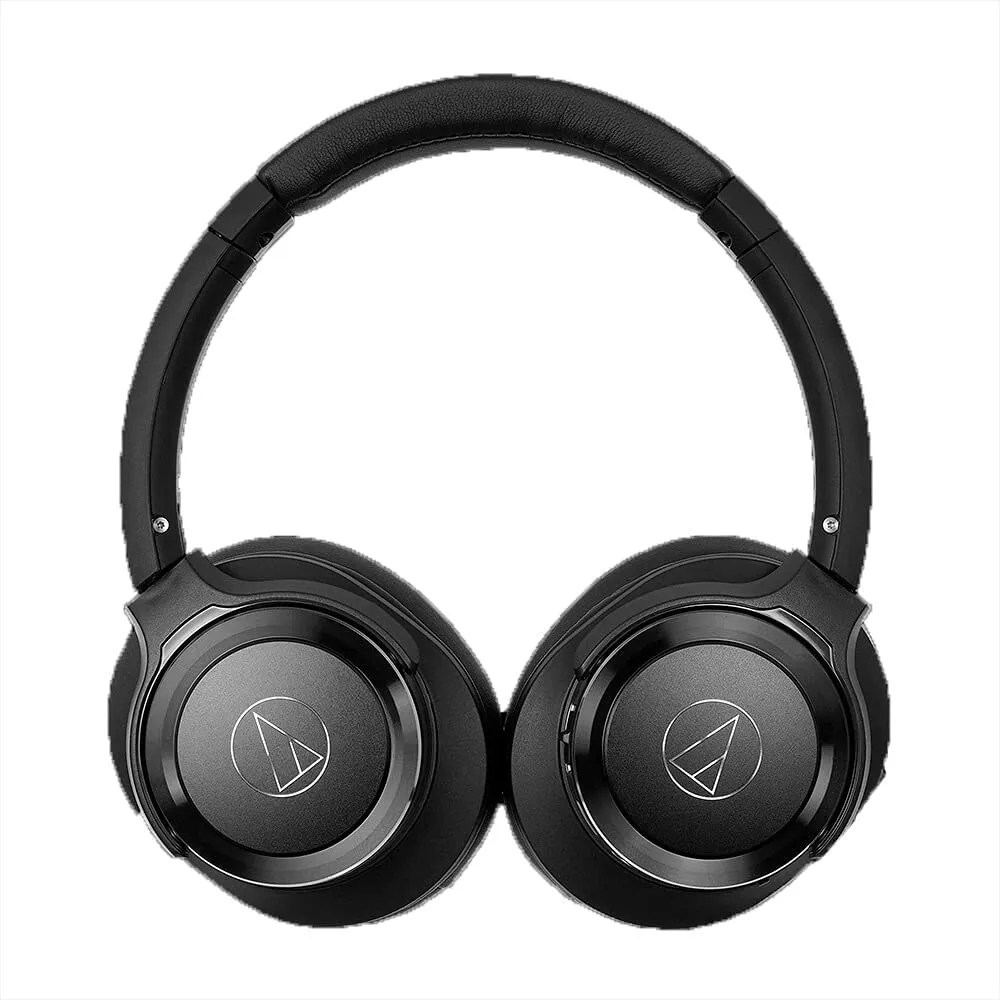 Audio-Technica Solid Bass Wireless Over-Ear Headphones, Gunmetal/Blue