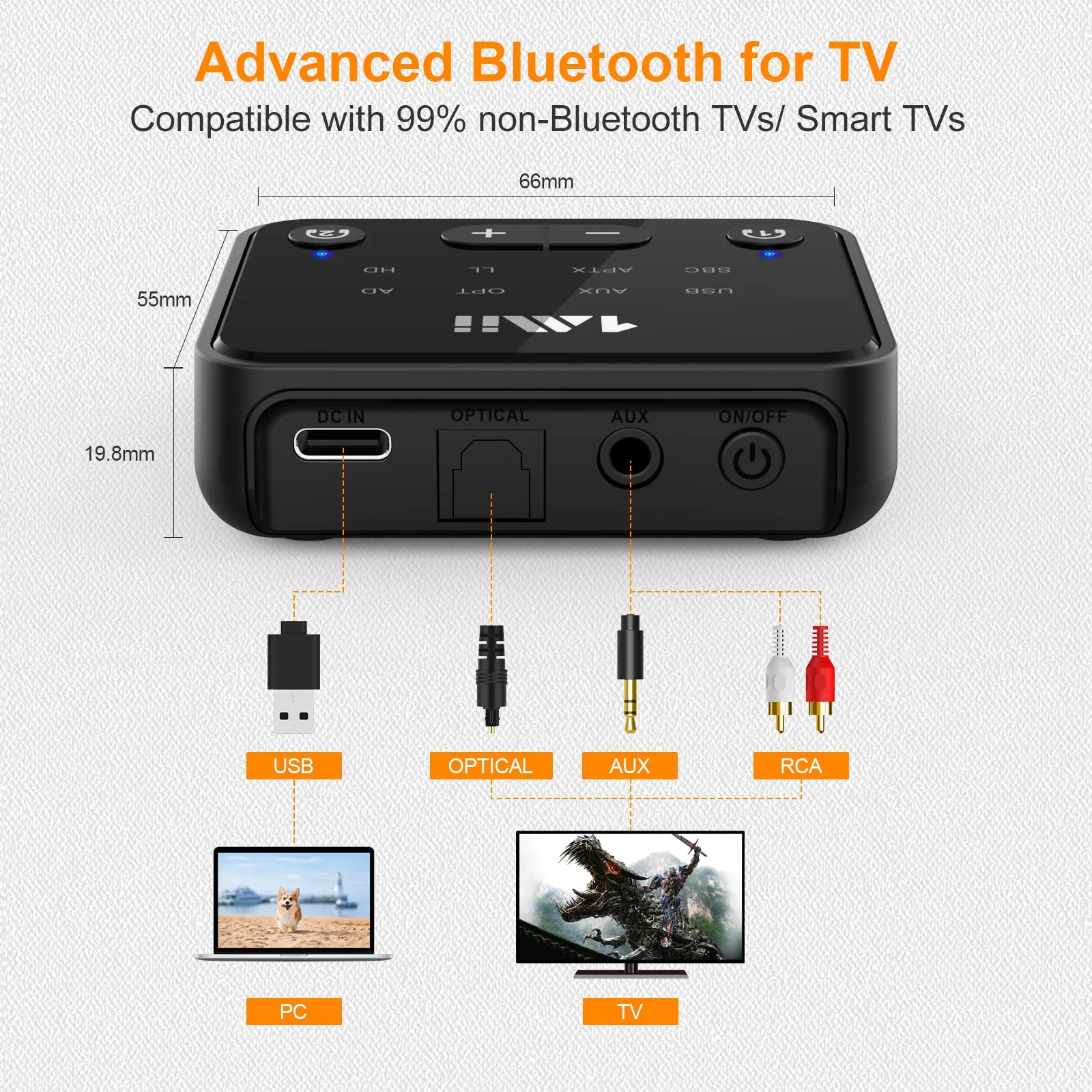 B06T6 Bluetooth 5.3 Transmitter