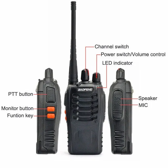 Baofeng BF-888S [6 Pack] | UHF |  5W | 16CH | CTCSS/DCS | Flashlight