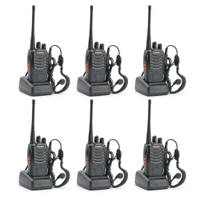 Baofeng BF-888S [6 Pack] | UHF |  5W | 16CH | CTCSS/DCS | Flashlight