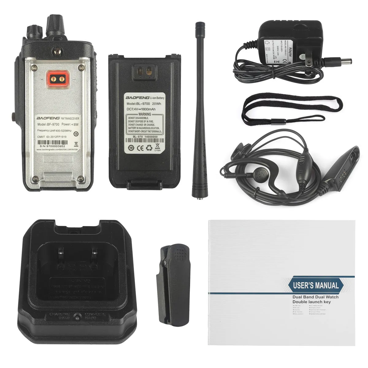 Baofeng BF-9700 | UHF | 7W/5W/1W | Waterproof | Noise Reduction | 1800mAh [DISCONTINUED]