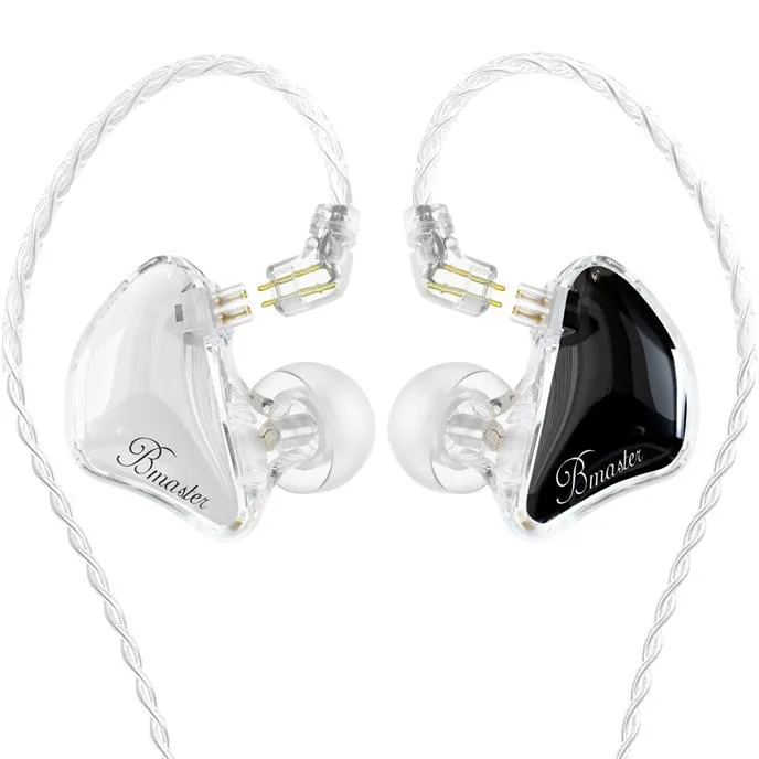 BASN Bmaster PRO 2-Pin Triple Drivers In Ear Monitor Headphones (Golden-Black)