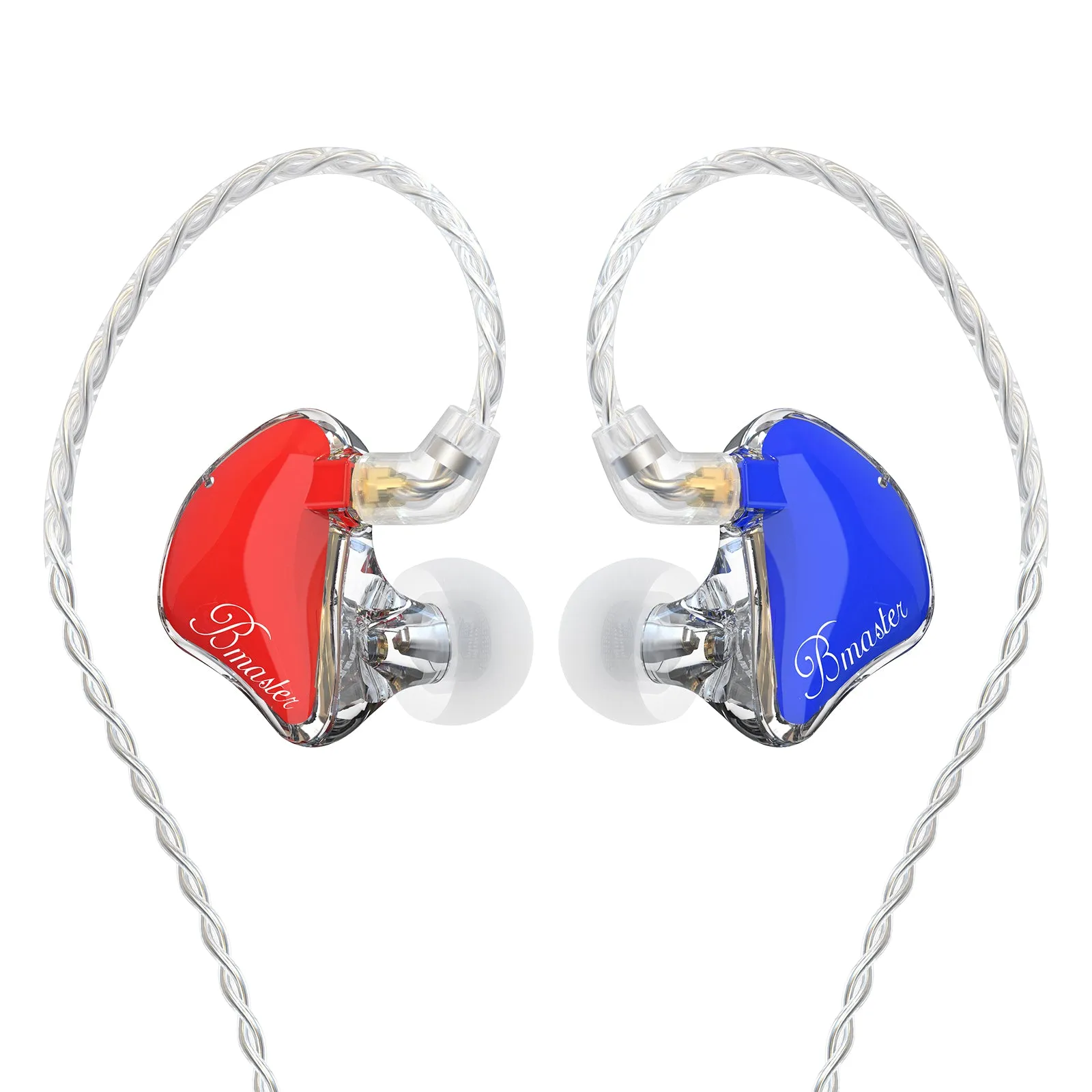 BASN Bmaster PRO Triple Drivers In Ear Monitor Headphones (Red-Blue)