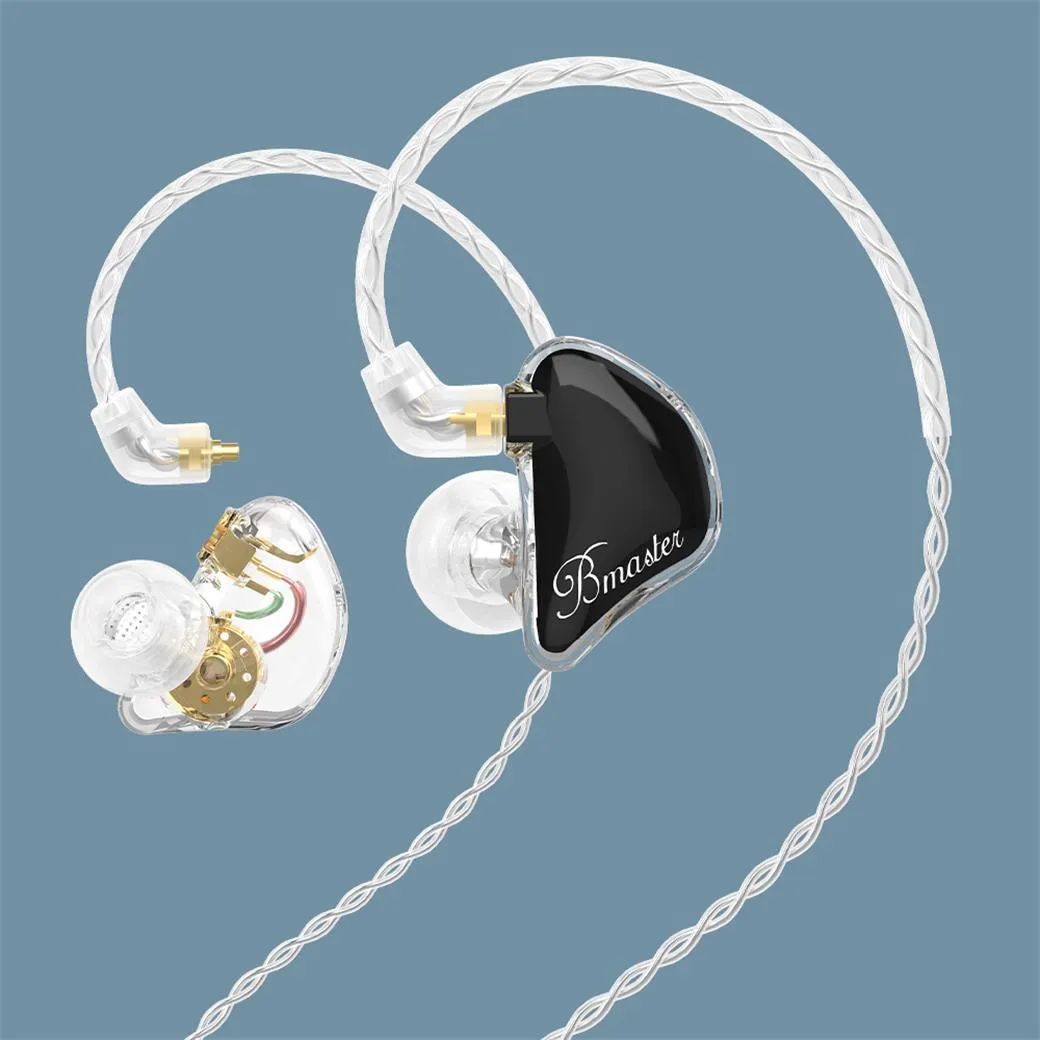 BASN Bmaster PRO Triple Drivers In Ear Monitor Headphones (White-Black)