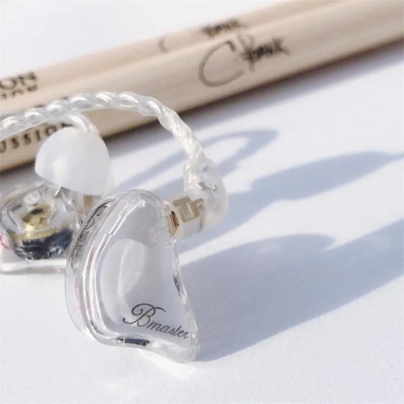 BASN Bmaster Triple Drivers In Ear Monitor Headphones (White)