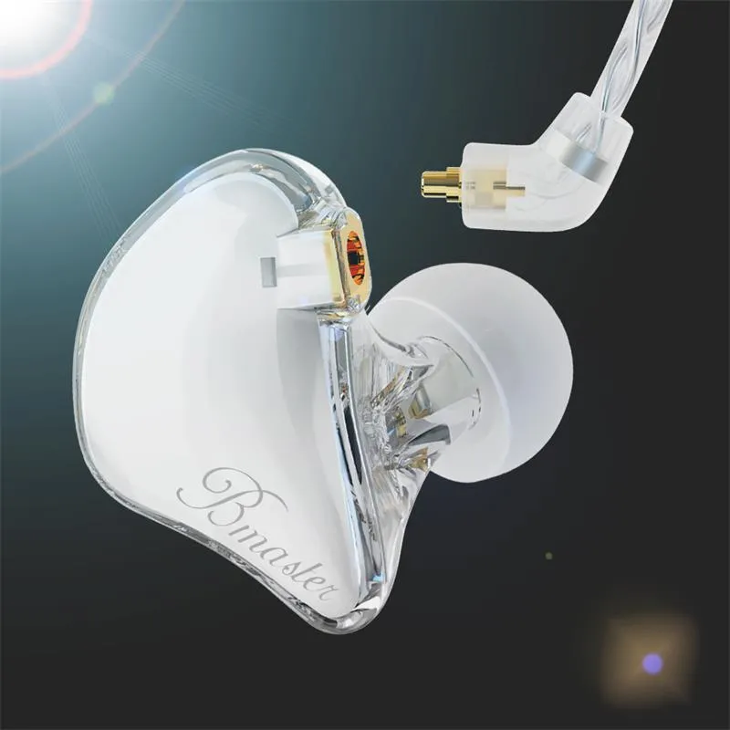 BASN Bmaster Triple Drivers In Ear Monitor Headphones (White)