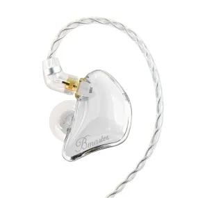 BASN Bmaster Triple Drivers In Ear Monitor Headphones (White)