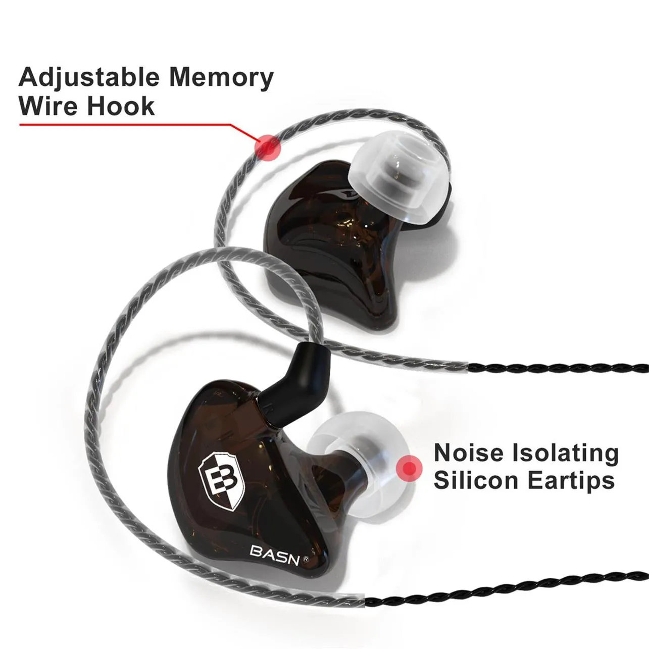 BASN Bsinger BC100 In-Ear Monitor Headphones (Brown)