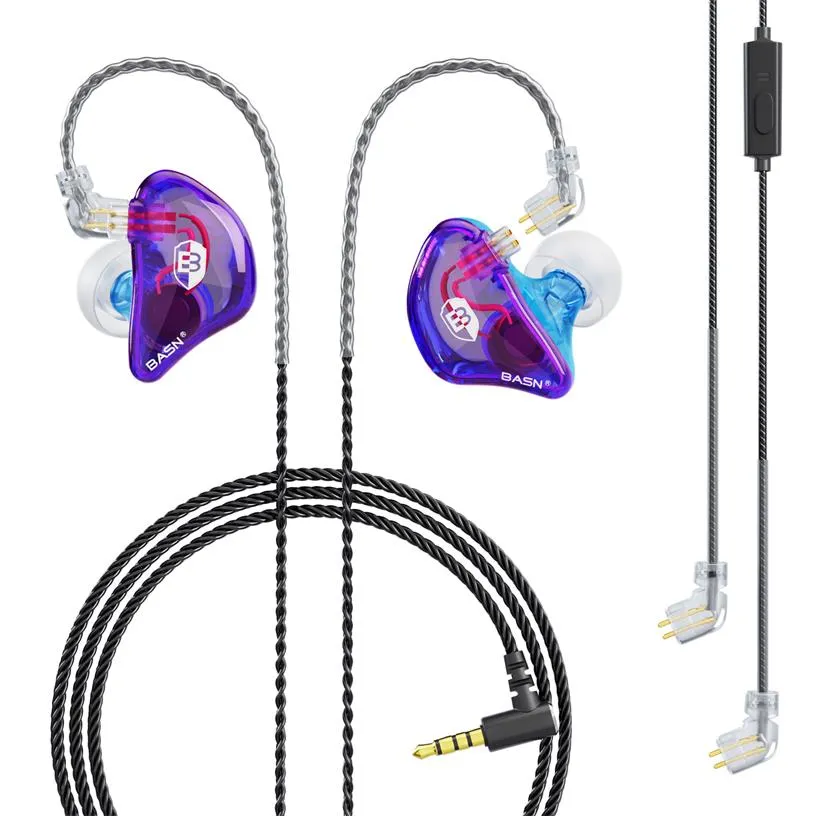 BASN Bsinger PRO 2-Pin In-Ear Monitor Headphones (Colorful)