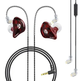 BASN Bsinger PRO 2-Pin In-Ear Monitor Headphones (Red)